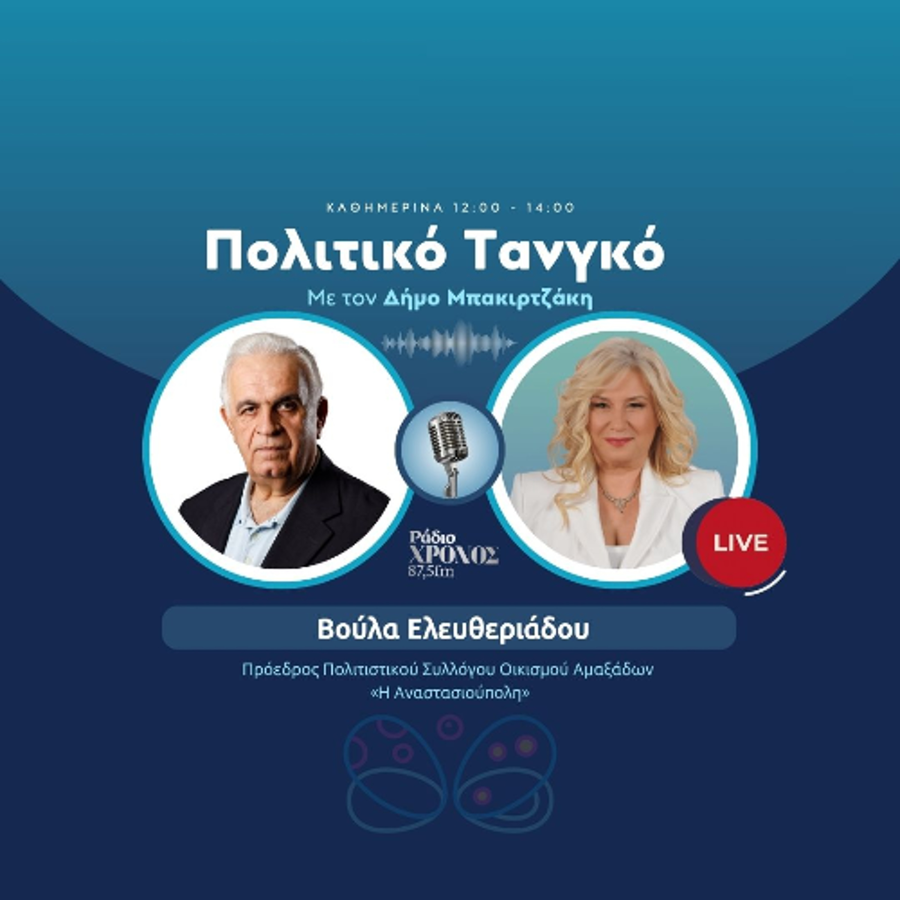 Ελευθεριάδου Βούλα – Πρόεδρος Πολιτιστικού Συλλόγου Οικισμού Αμαξάδων «Η Αναστασιούπολη» episode artwork