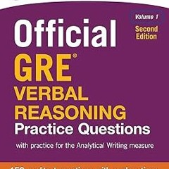 (Online! Official GRE Verbal Reasoning Practice Questions, Second Edition BY: Educational Test