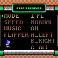 Sonic Spinball - Options Menu