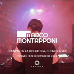 Marco Montapponi - Opening en @LaBiblioteca x @inusual - Buenos Aires [13/12/2024]