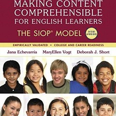 Ebook Dowload Making Content Comprehensible For English Learners The SIOP