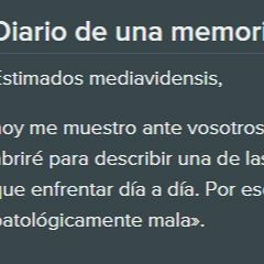 Diario de una memoria patológicamente mala