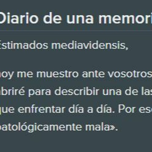 Diario de una memoria patológicamente mala