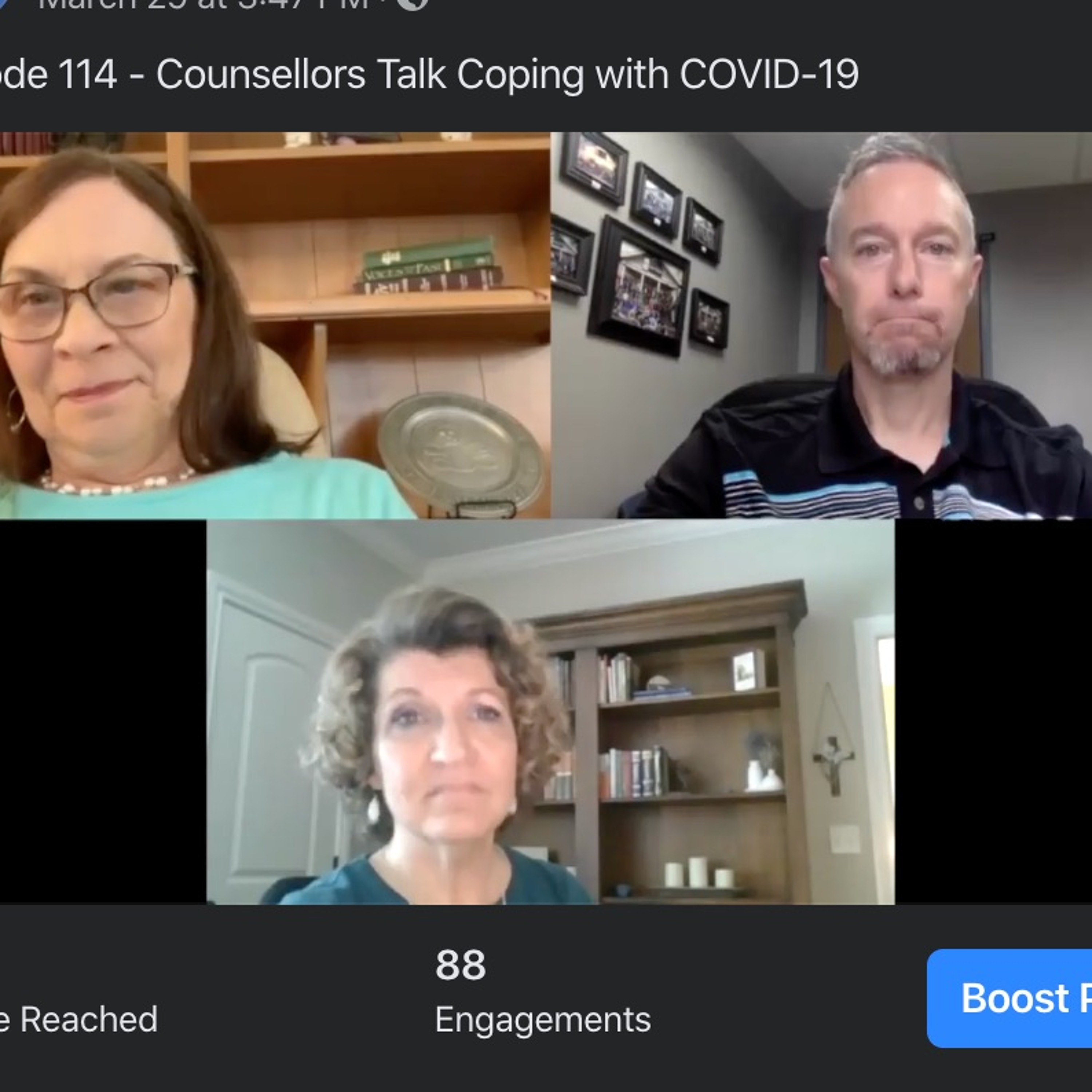 Episode 114: "Counselors Talk Coping with COVID-19" episode artwork