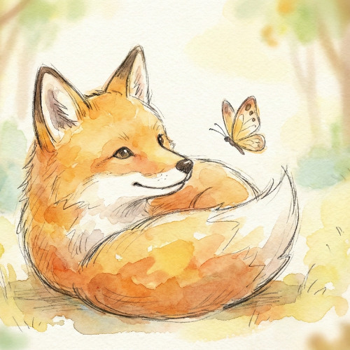 キタキツネ、またきてね。