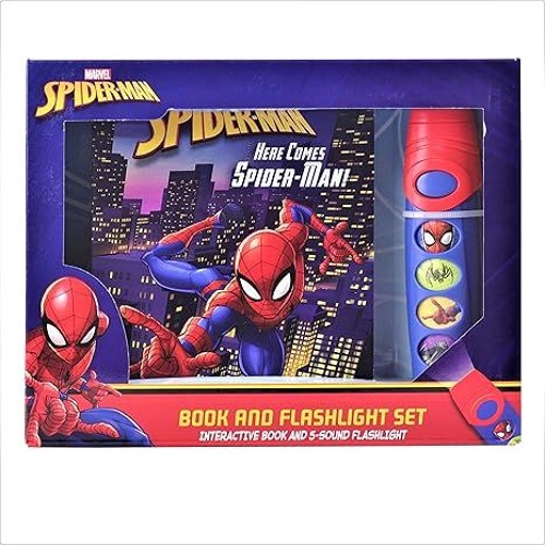 ⚡PDF⚡ Marvel Spider-man - Pop-Up Board Book and Sound Flashlight Toy Set - PI Kids (Play-A-Sound)