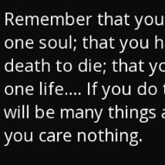 One Soul One Death One Life