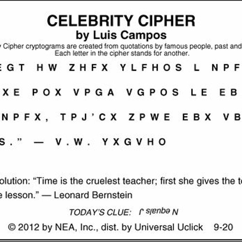Stream Celebrity Cipher Puzzles Printable By Veronica Brown Listen 