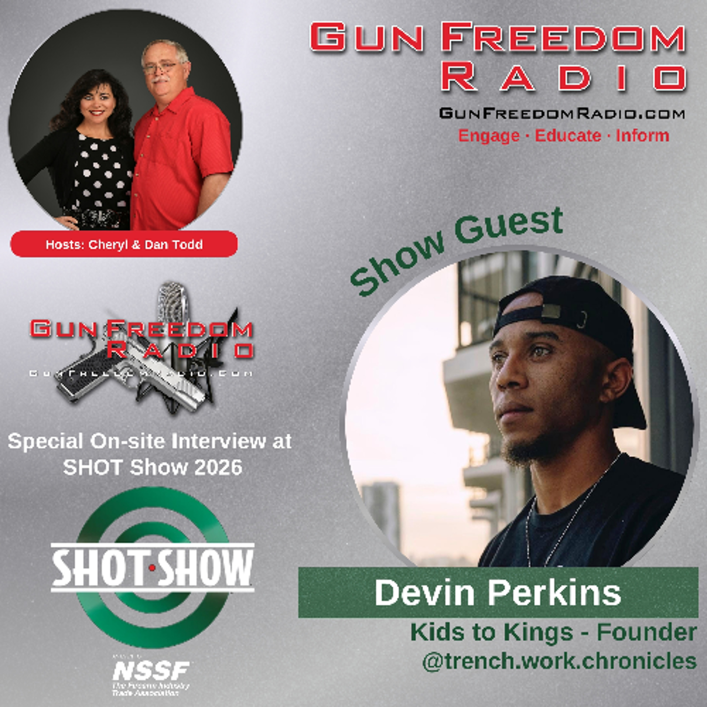 Devin Perkins Founder of Kids To Kings - On-Location at SHOT Show 2026 – GunFreedomRadio