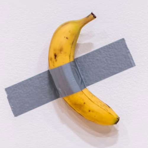 på toppen av bananen