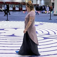 Singing bowls & chimes performed during walking meditation, Aug. 16, Chicago