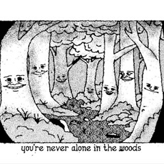 YOU ARE NEVER ALONE IN THE WOODS