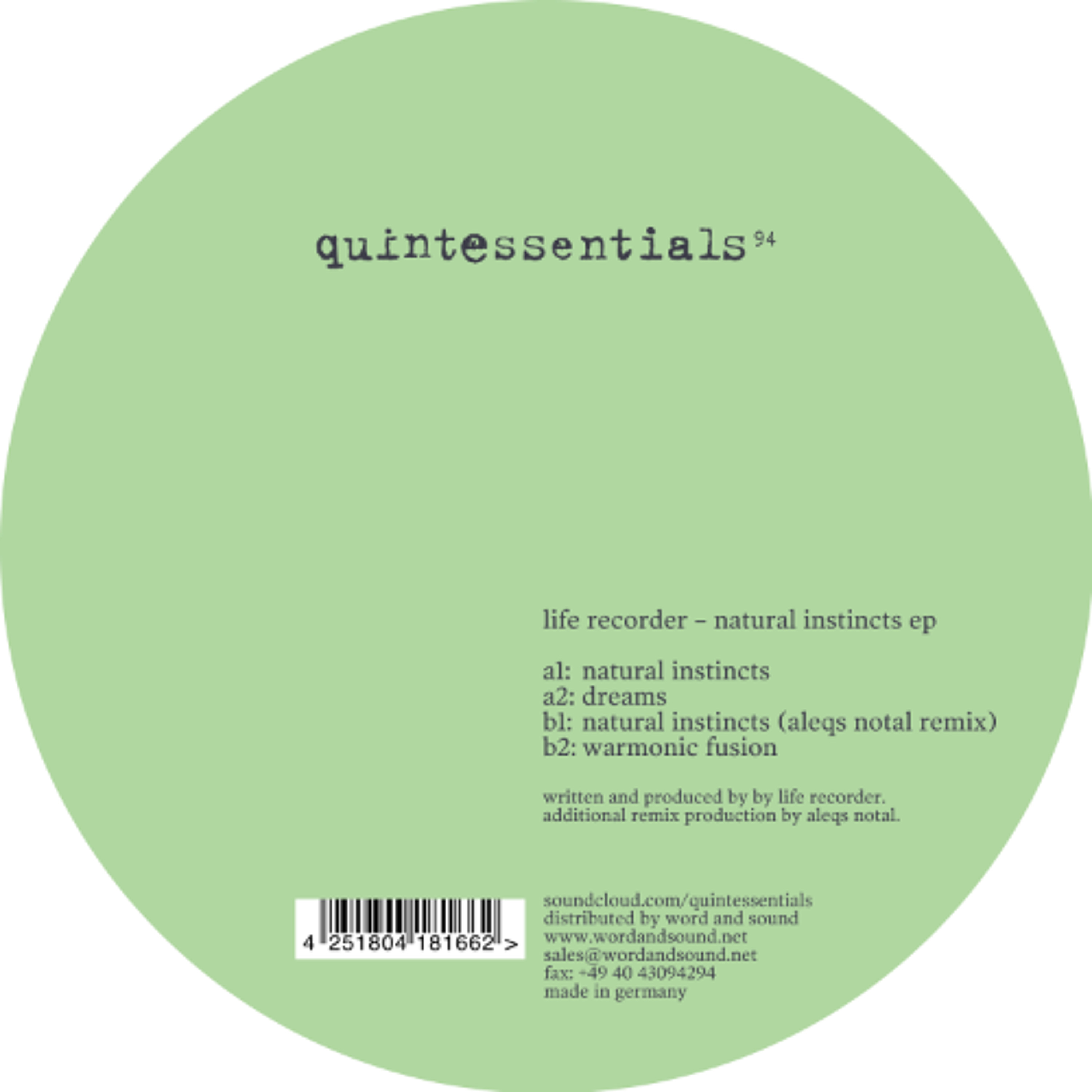 PREMIERE: Life Recorder - Natural Instincts [Quintessentials] episode artwork