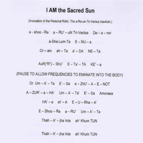 I Am the Sacred Sun