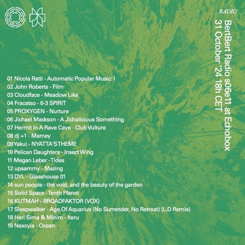 BertBert Radio s06e11 at Echobox Radio 31-10-24