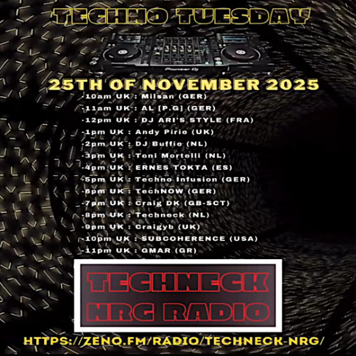 Techno Tuesday - Techneck NRG Radio 25.11.25