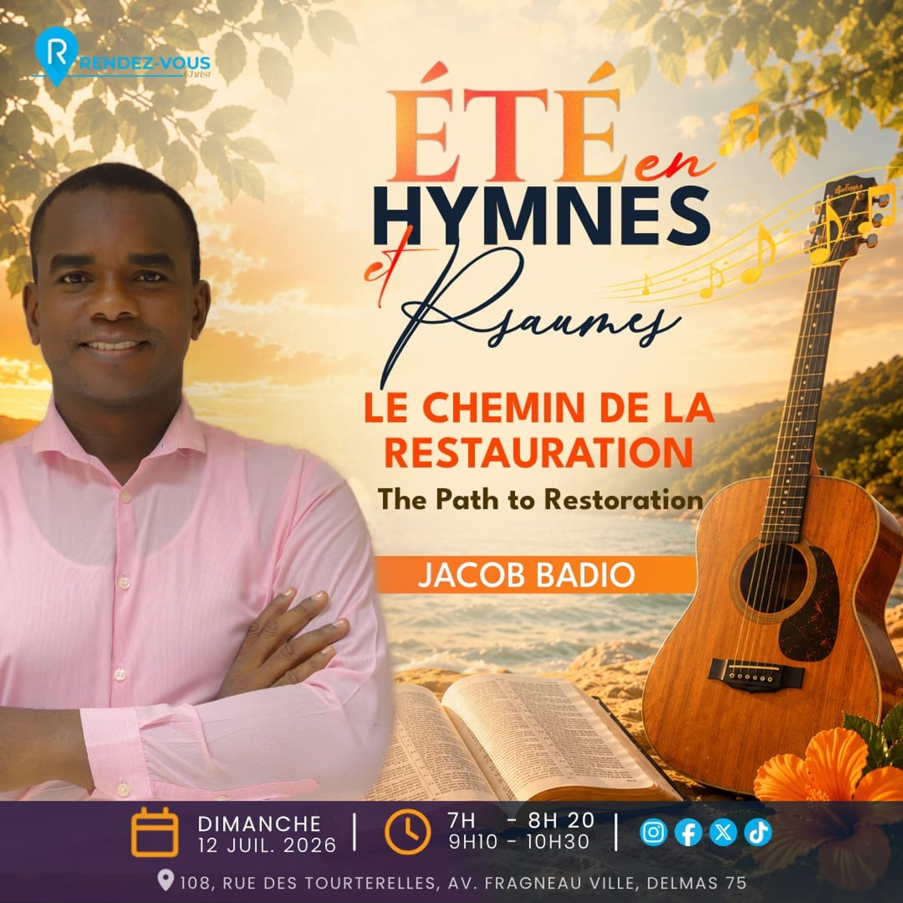 Série '' Été en hymnes et spaumes '' part 6 Le chemin de la restauration.  Pasteur Jacob Badio episode artwork