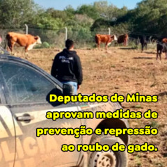Deputados de Minas aprovam medidas de prevenção e repressão ao roubo de gado.