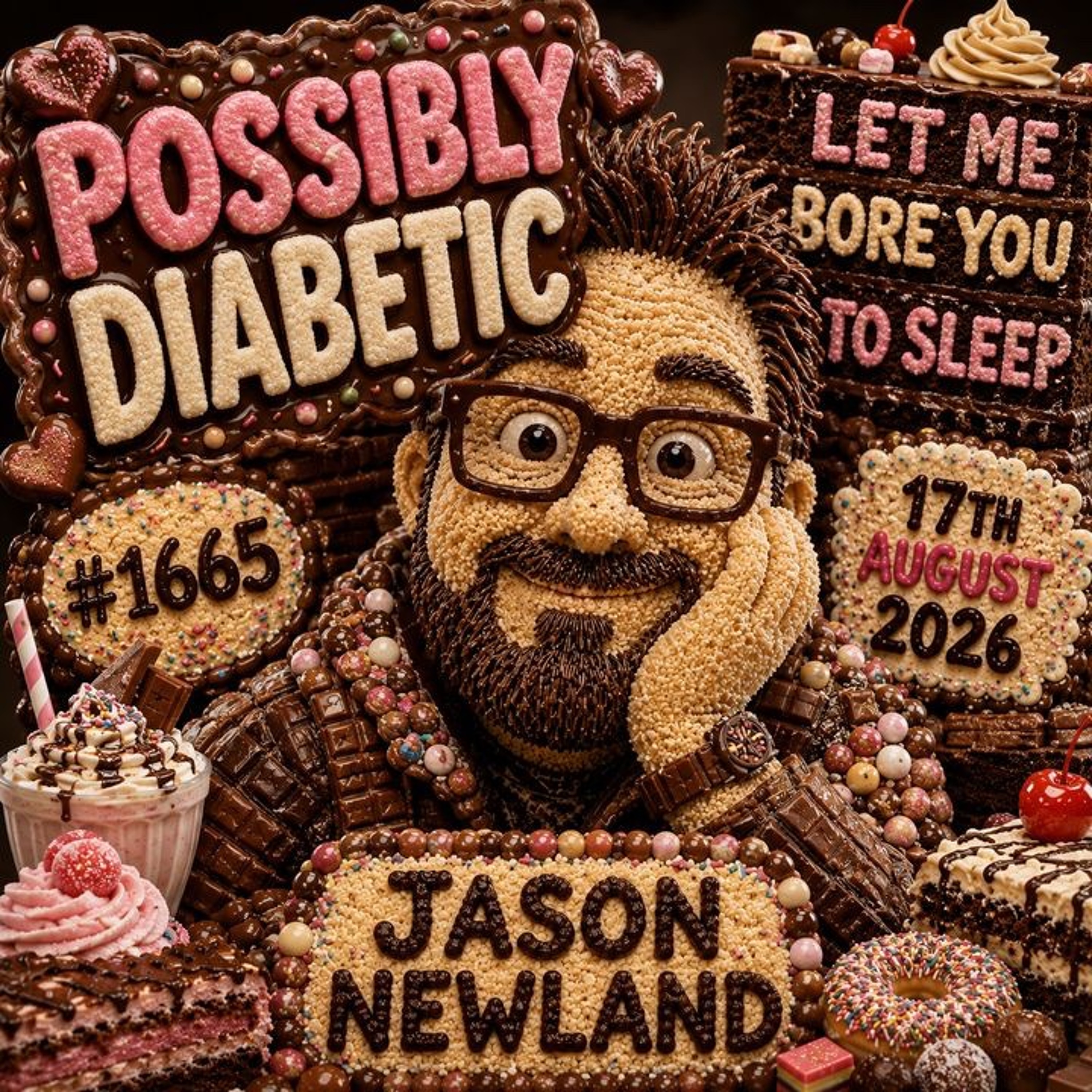 (Short Music) Possibly Diabetic | #1665 Let Me Bore You To Sleep | 17th August 2026 | Jason Newland episode artwork