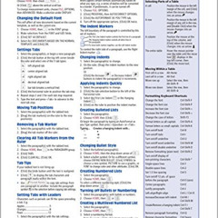 VIEW KINDLE 💕 Microsoft Word 2010 Formatting Quick Reference Guide (Cheat Sheet of I