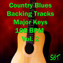 Country Blues Guitar Backing Track in A Major 105 BPM