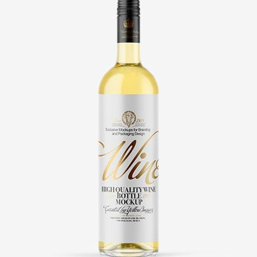 17+ Download Free Clear Glass White Wine Bottle Mockup Mockups PSD Templates