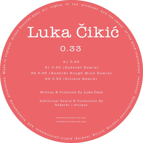 Luka Cikic - 0.33 (Radeckt Rough Mind Remix)