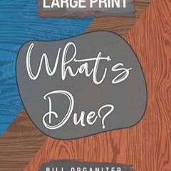 🏵FREE [DOWNLOAD] Whats Due Bill Organizer Budget Planner & Monthly with Pockets - Home  🏵