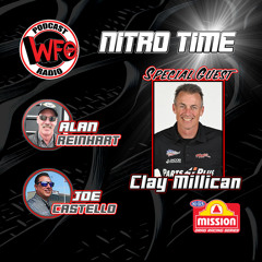 Clay Millican joins NHRA's Alan Reinhart and WFO Joe Castello