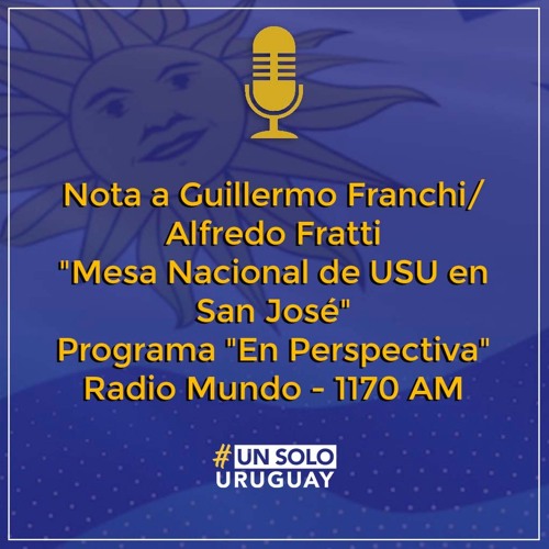 Parecer surf cansado Stream Nota A Guillermo Franchi - Programa "En Perspectiva" Radio Mundo by  Un Solo Uruguay | Listen online for free on SoundCloud