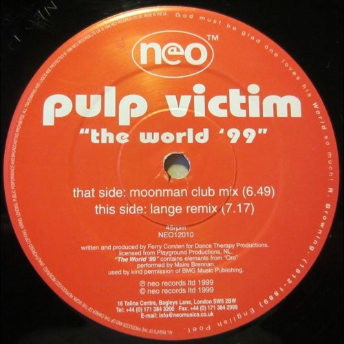 Pulp Victim "The World 99" Mark Shevlin demo mix (unmastered)