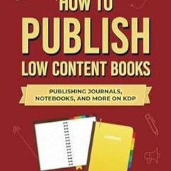 [READ] (DOWNLOAD) Funny You Should Ask How to Publish Low-Content Books Publishing Journ