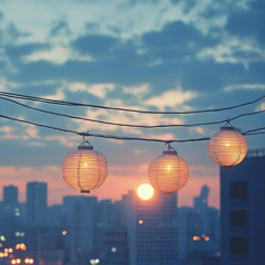 paper lanterns.