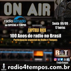 Rádio 4 Tempos na Rádio Senado falando sobre os 100 anos de radio no Brasil