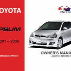 Free PDF 2004 Ipsum Manual Manualcart Com Cart Of User Toyota Ipsum 2001