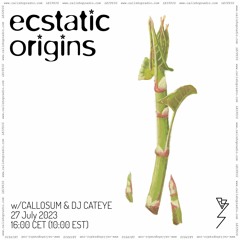 Ecstatic Origins w/ Callosum & DJ Cateye 27.07.23