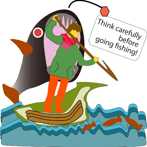 I went on a "fishing" trip to make music, and I targeted the wrong fish.(292) by Amekaze Hanako-syokudo
