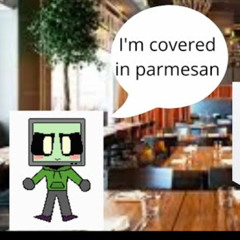 covered in parmesan