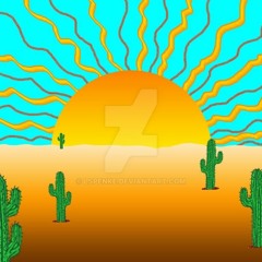 Sunny Cactus Island Street