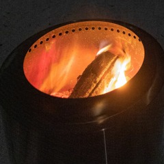 Solo Firepit during a Windy Night