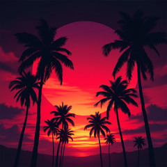 Swaying Palms and Smiling Tides
