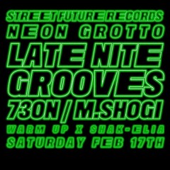 Saturday 2.17.24 - late nite grooves at neon grotto - vinyl set with 73ON