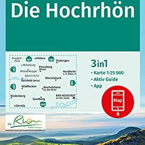 KOMPASS Wanderkarte Die Hochrhön: 3in1 Wanderkarte 1:25000 mit Aktiv Guide inklusive Karte zur off
