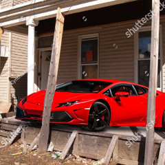 On The Porch With A Red Lamborghini