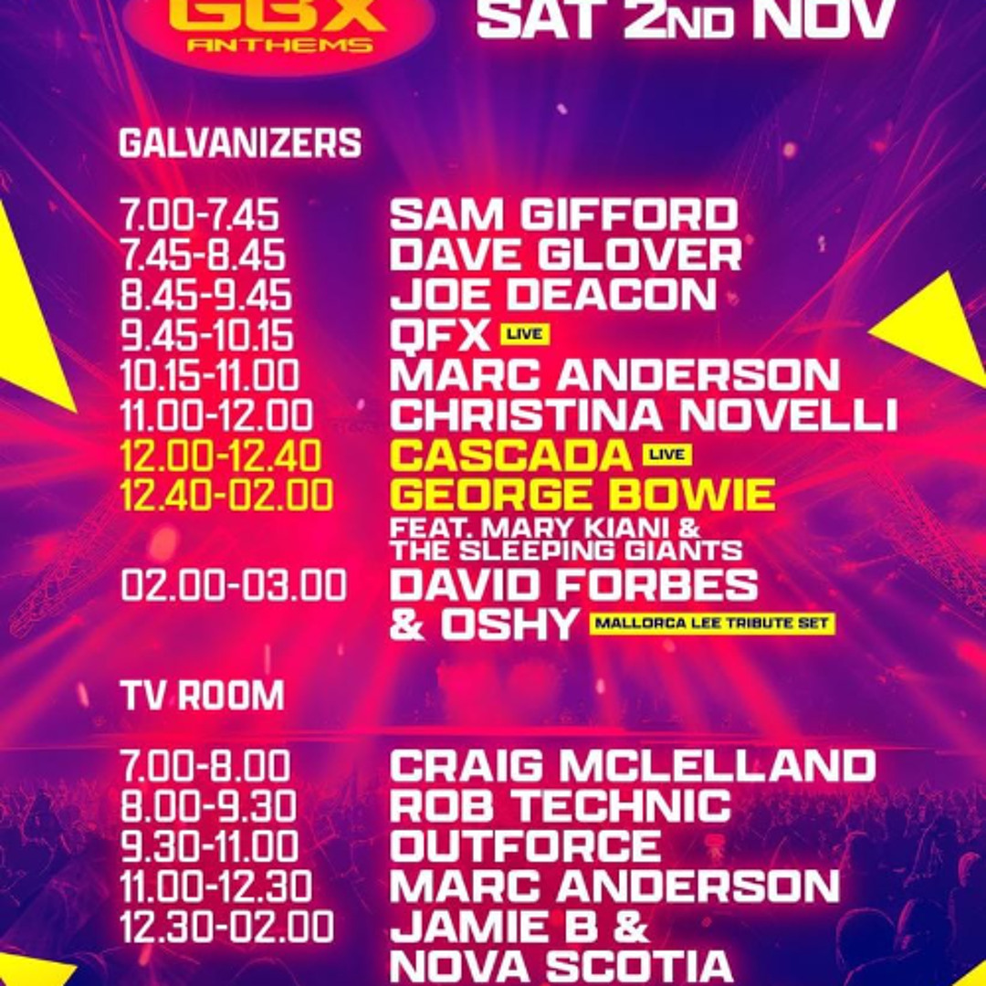 Gbx Rave Stream GBX 30th Anniversary @ SWG3 Sat 2nd Nov by Sam Gifford | Listen ...