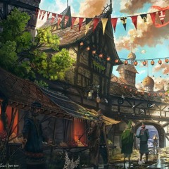 Medieval Fantasy Town (Tavern vibes, Active city)