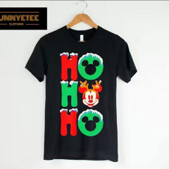 Amazon Essentials Mickey Mouse Ho Ho Ho Snowy Christmas Antlers Shirt