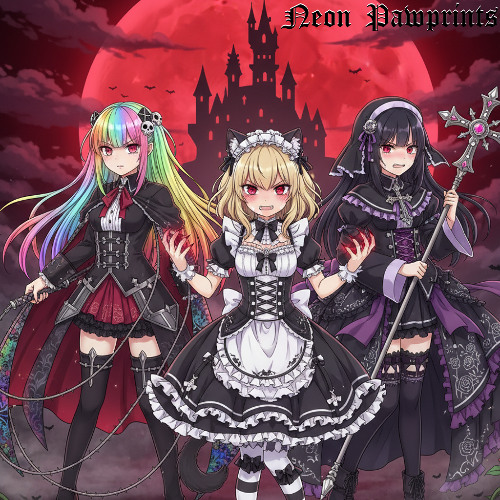 ☆Neon Pawprints☆ Crimson Noctrune