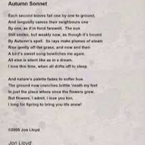 'Autumn Sonnet' - 28:04:2024, 17.47
