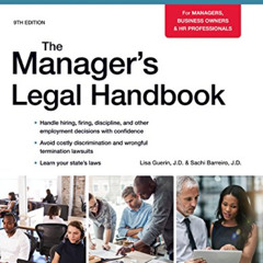 [GET] PDF 💜 Manager's Legal Handbook,The by  Lisa Guerin J.D. &  Sachi Barreiro J.D.